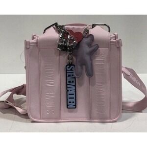 New $98 Steve Madden Bwebber Satchel Crossbody Bag Women's Chalk Pink DT627015